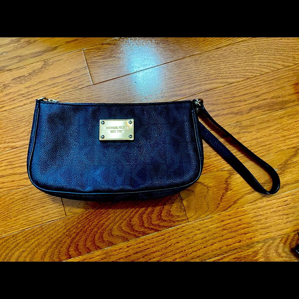 Michael Kors black wristlet